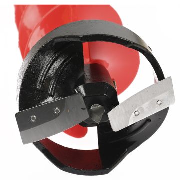 Шнек пластиковый для ледобура, голова метал  Ф130 мм, глубина 75 см.